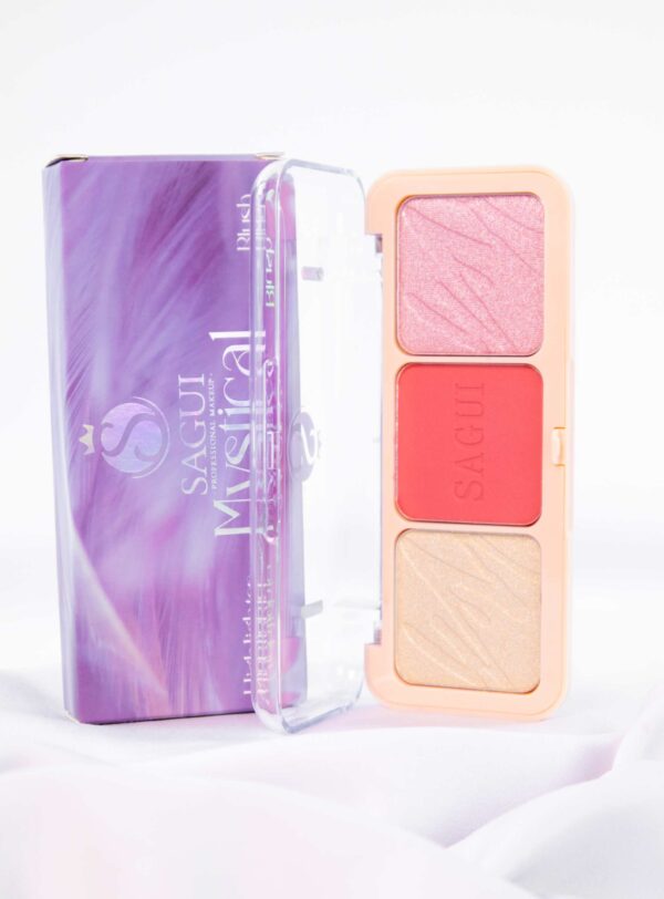 PALETA X3 RUBOR + ILUMINADOR COMPACTO SAGUI